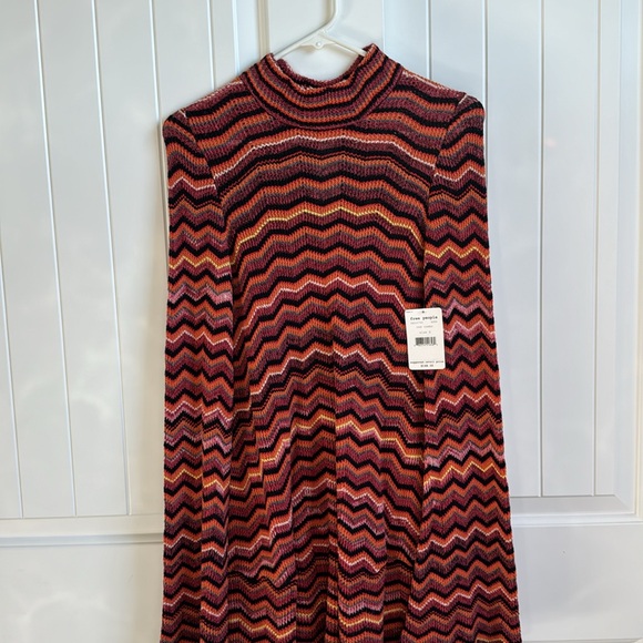 Free People Ziggy Bell Sleeve Stripe Sweater Dress - Picture 4 of 9